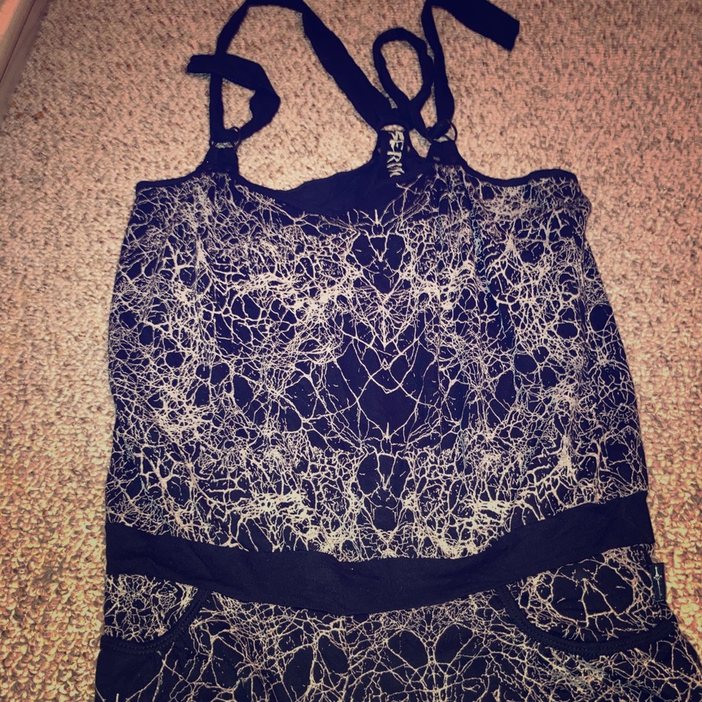 Lip service goth romper